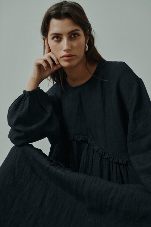 Anne-Mi - Kaya IS Dress, Washed Black - Billede 3