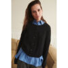 Model i Cady Cardigan – regular fit i genanvendt polyamid, uld og kashmir.