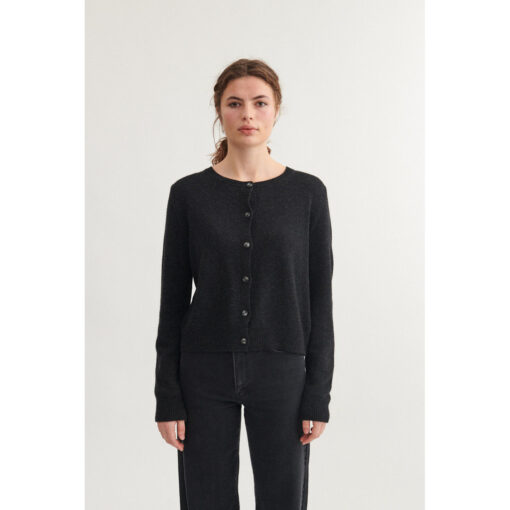 Basic Apparel – Cady Cardigan, Dark Grey Mel. - Billede 5