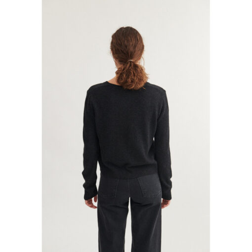 Basic Apparel – Cady Cardigan, Dark Grey Mel. - Billede 4