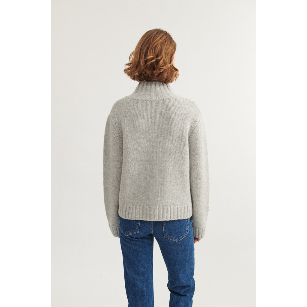 Basic Apparel – Blanche Cardigan, Grey Mel - Billede 3