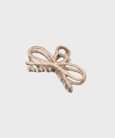 Becksöndergaard Luster Bow Hair Claw | Taupe Beige