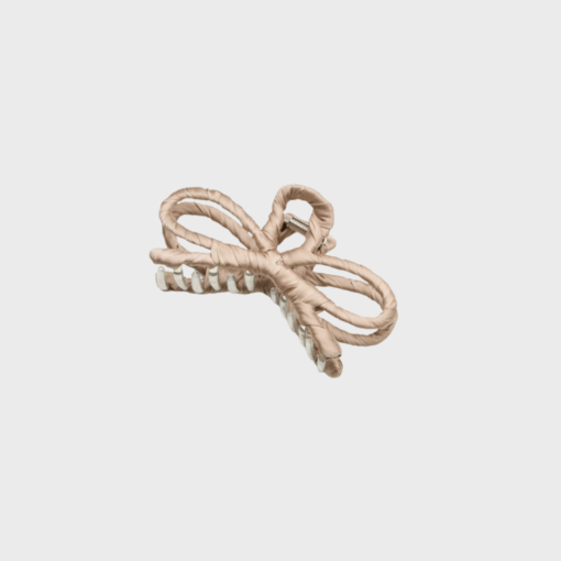 Becksöndergaard Luster Bow Hair Claw | Taupe Beige
