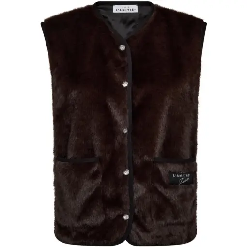 Haute L’amitié – Fur Tech Vest, Mocca - Billede 3