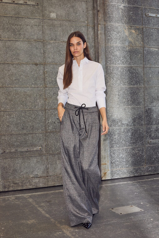 Haute L’amitié - Michelle Check Tailor Tie Pants, Grey - Billede 3