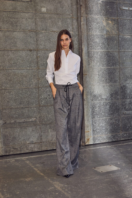 Haute L’amitié - Michelle Check Tailor Tie Pants, Grey - Billede 5