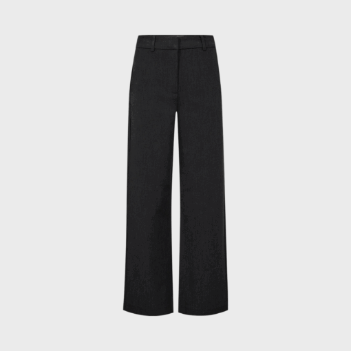 Andrea Wide Pant – grå bukser fra IVY Copenhagen med høj talje og vide ben.