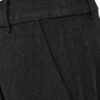 Detaljer af linning, lommer og lukning på Andrea Wide Pant – Grey.