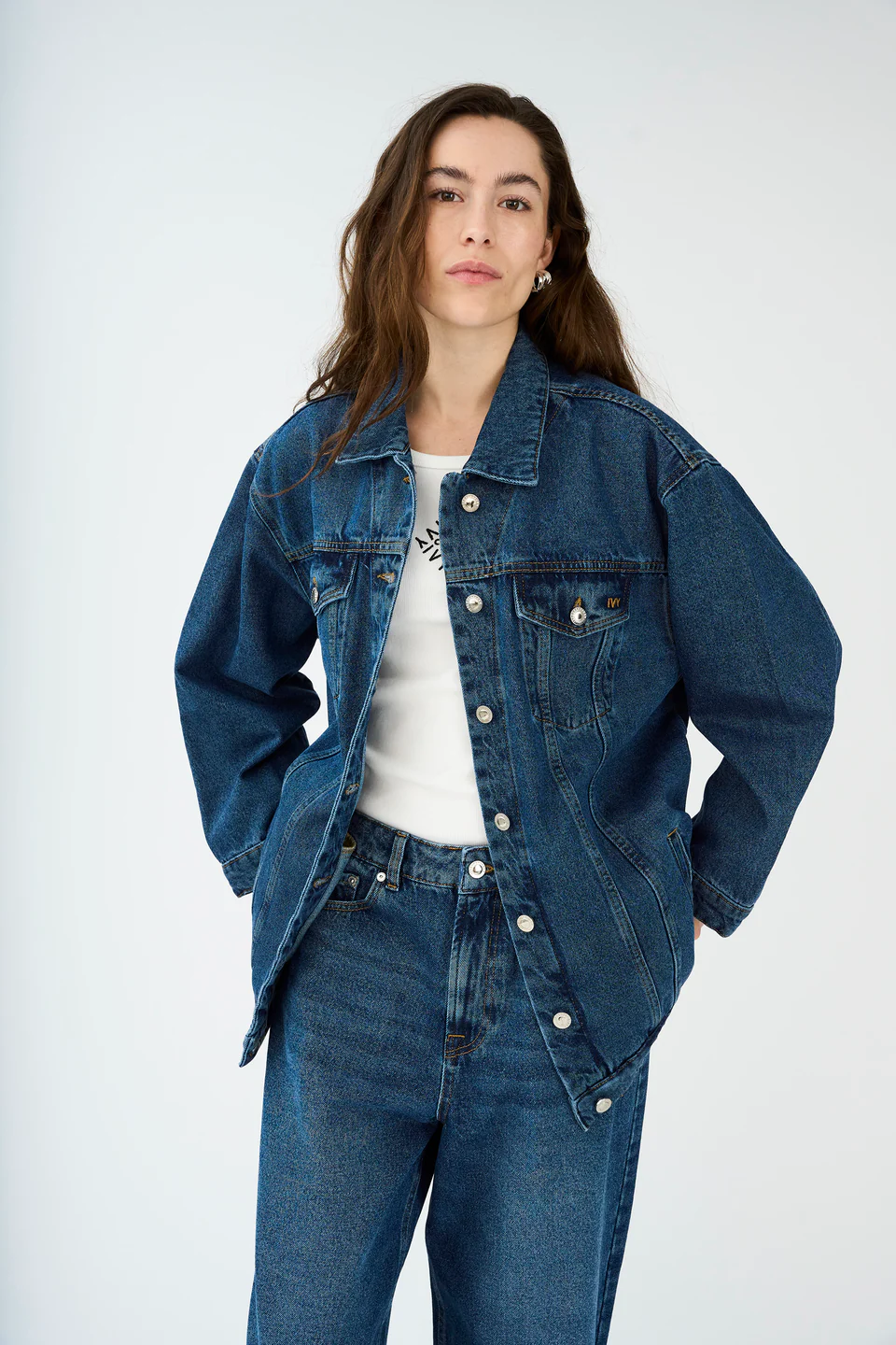 IVY - Augusta Oversize Jacket, Wash Waterford - Billede 2