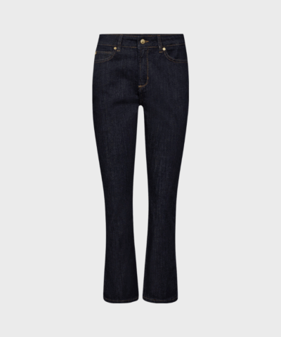 Johanna Jeans med cropped kick flare og skinny fit – mid waist denim med stretch
