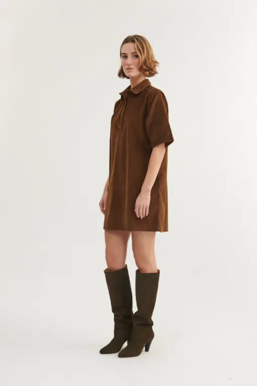 Basic Apparel - Isa Polo Dress, Desert palm - Billede 5