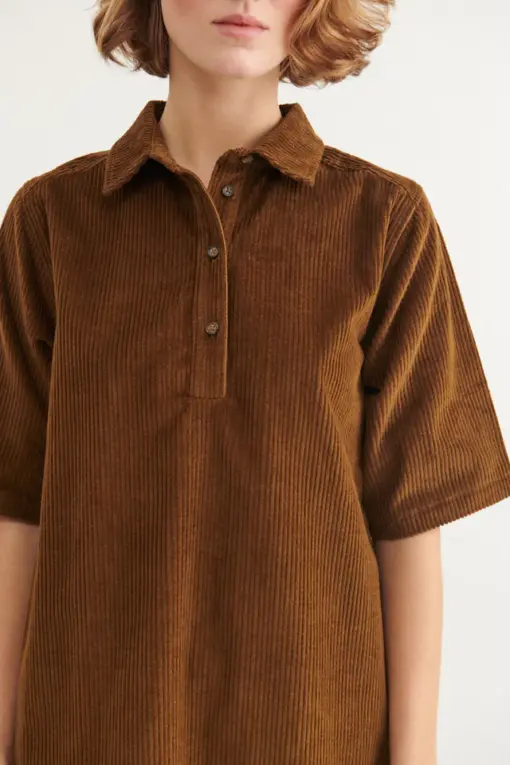 Basic Apparel - Isa Polo Dress, Desert palm - Billede 3