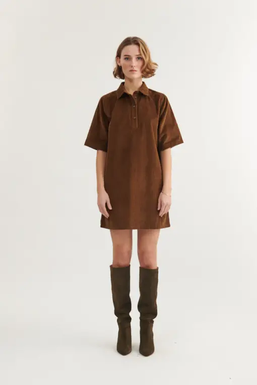 Basic Apparel - Isa Polo Dress, Desert palm - Billede 2