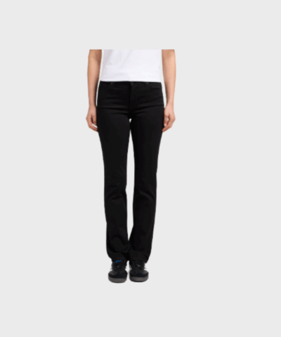 Lee Marion Straight Jeans i Black Rinse – tidløse, komfortable straight-leg jeans med mid-rise talje. Shop hos Merci-Give med fri fragt over 499 kr.