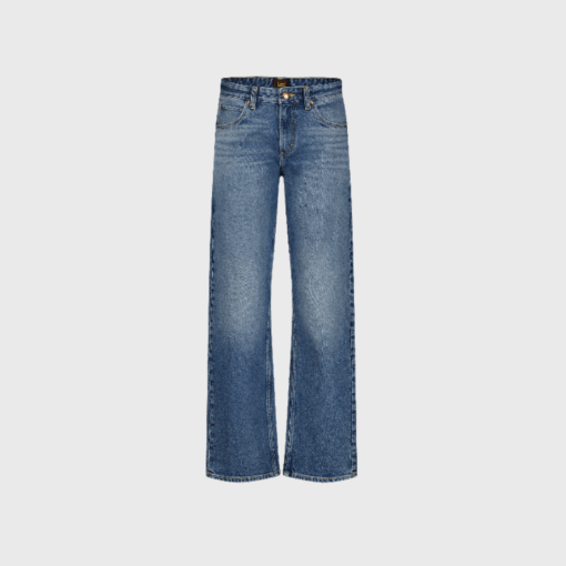 Lee Rider Classic Relaxed Jean i Eye Spy – regular fit med mid-rise talje, mørk indigo vask med highlights, bomuld/lyocell/elastan