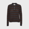 Lizzie Polo Stripes – polotrøje i 100% cashmere med striber og perlemorsknapper fra Beta Studios