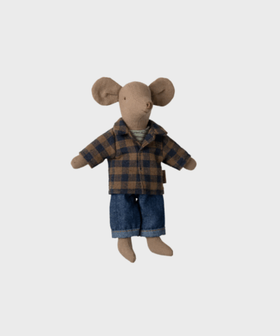 Maileg Far Mus – Lysebrun | Blød og charmerende bamse til børn