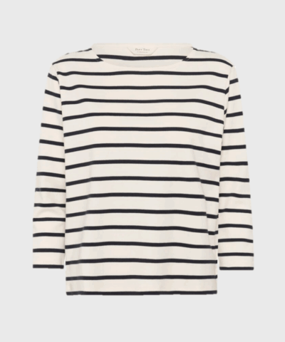 Part Two – Nela T-shirt, Dark Navy Stripe