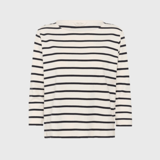 Part Two – Nela T-shirt, Dark Navy Stripe