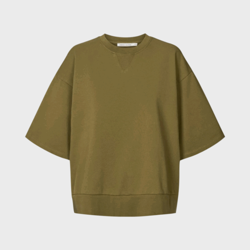 Raben Saloner – Narah Sweat Top, Dark Olive