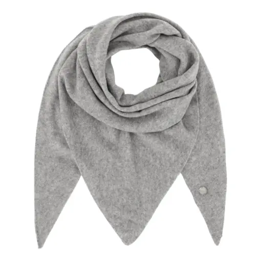 Beta Studios - Andrea Triangle Scarf, Grey Melange - Billede 3