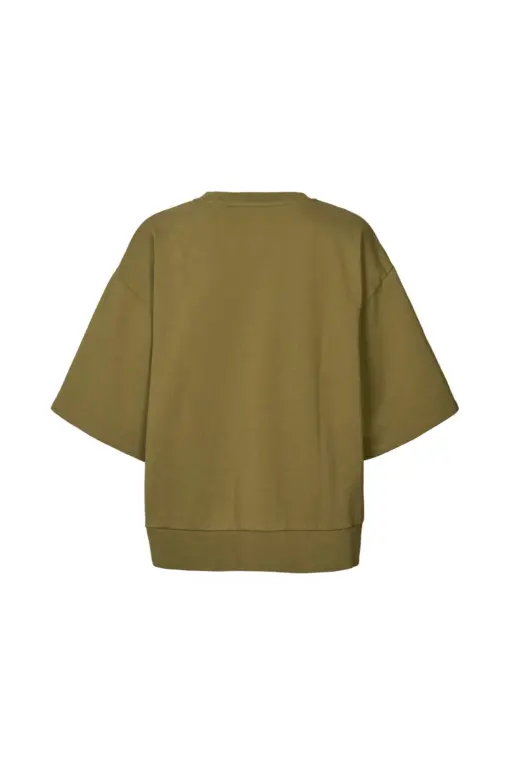 Raben Saloner – Narah Sweat Top, Dark Olive - Billede 3