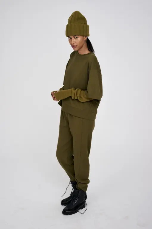 Raben Saloner – Nono Sweat Pants, Dark Olive - Billede 2