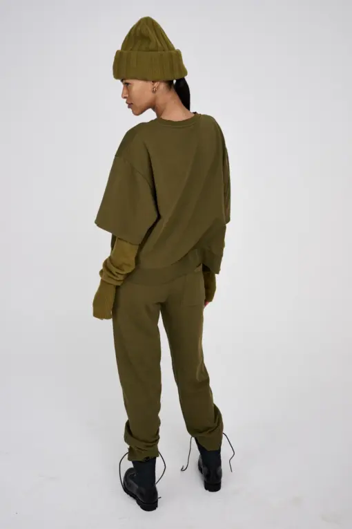 Raben Saloner – Nono Sweat Pants, Dark Olive - Billede 3