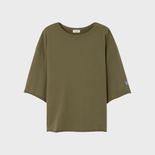 Ykobow oversize T-shirt i grøn, 100 % bomuld.