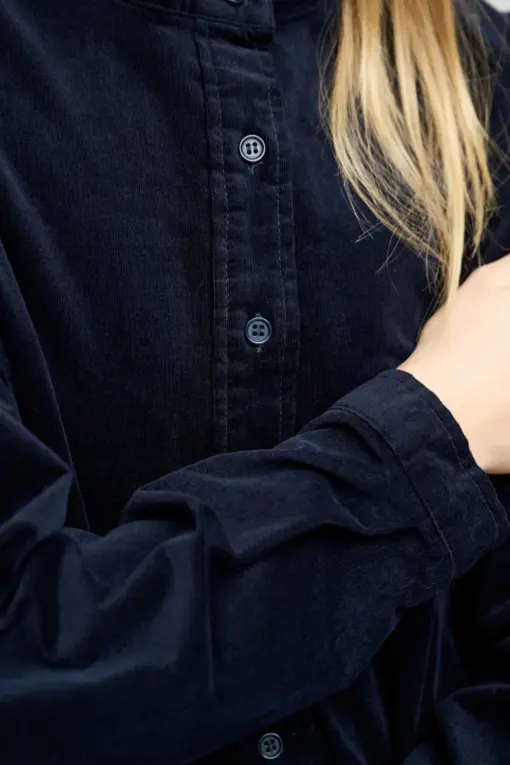 Moshi Moshi Mind – Alright Shirtdress Corduroy, Dark Navy - Billede 2