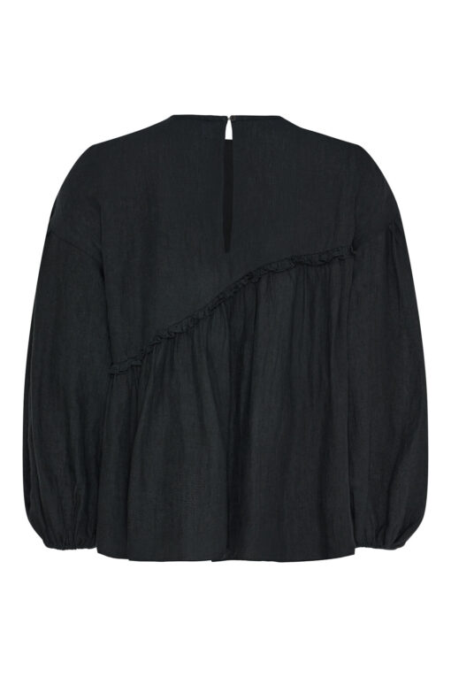 Anne-Mi – Kaya LS Blouse, Washed Black - Billede 9