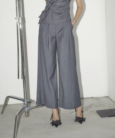 Co'Couture - Saga Pleat Pant, Mid Grey