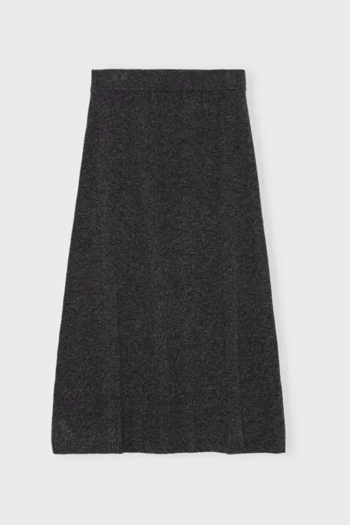 Moshi Moshi Mind - Elma Skirt Merino, Charcoal Melange - Billede 4