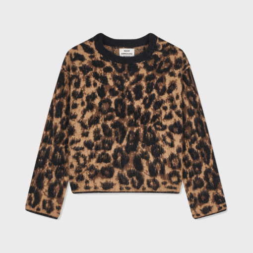 Garzati Madison Sweater i leopardprint fra Mads Nørgaard – regular fit strik.