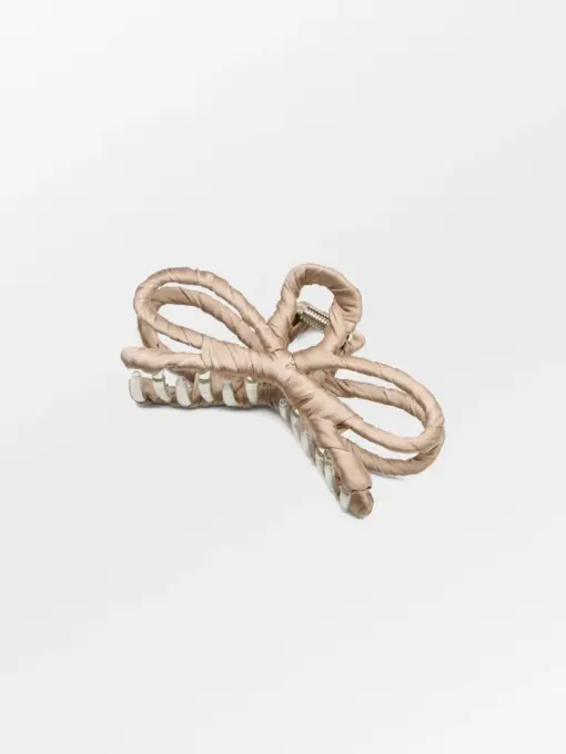 Beck Söndergaard – Luster Bow Hair Claw, Taupe Beige - Billede 2