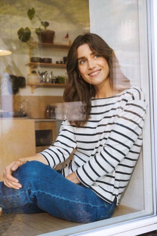 Part Two – Nela T-shirt, Dark Navy Stripe - Billede 2