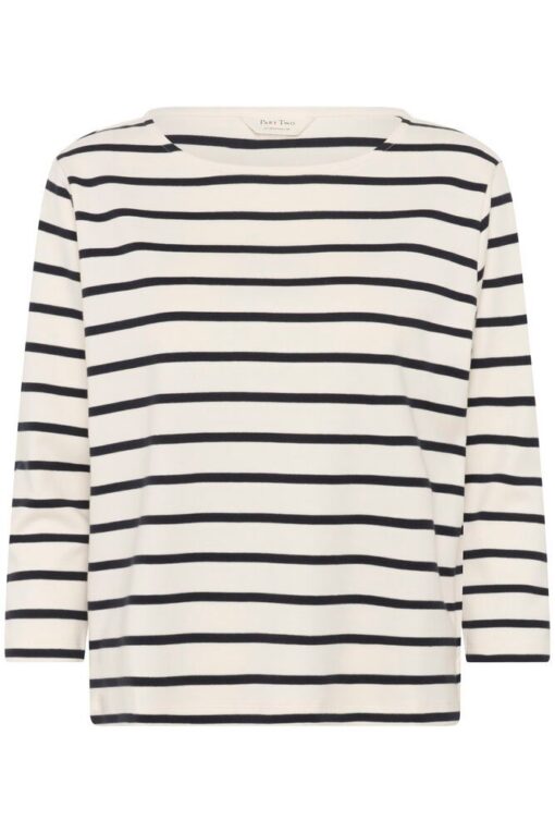 Part Two – Nela T-shirt, Dark Navy Stripe - Billede 9