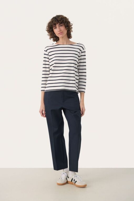 Part Two – Nela T-shirt, Dark Navy Stripe - Billede 6