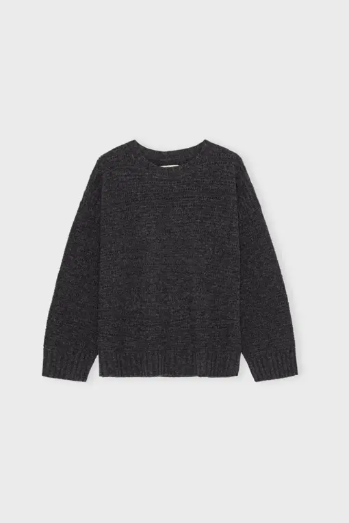 Moshi Moshi Mind – Nora Knit Merino, Charcoal Melange - Billede 4