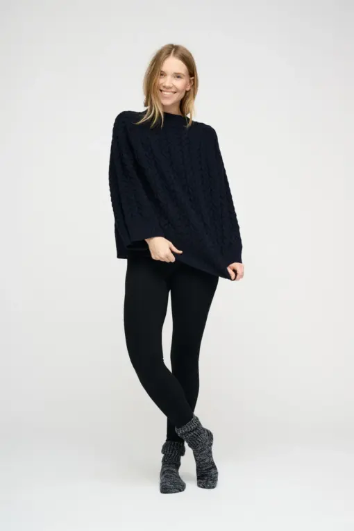 Moshi Moshi Mind – Oak Cable Knit, Dark Navy - Billede 4