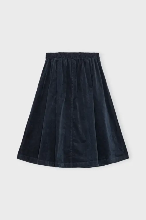 Moshi Moshi Mind – Poem Skirt Corduroy, Dark Navy - Billede 3