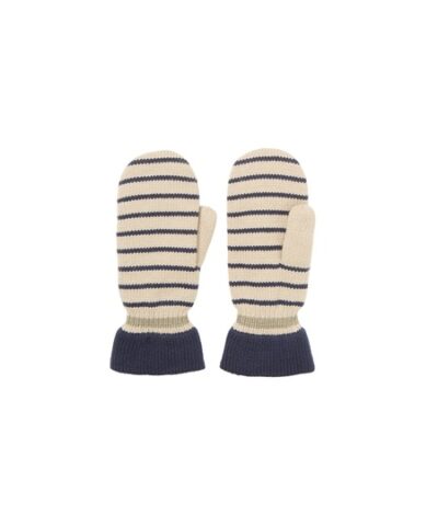 Alternative view of Beck Söndergaard – Thin Striped Emerald Mittens, Birch White