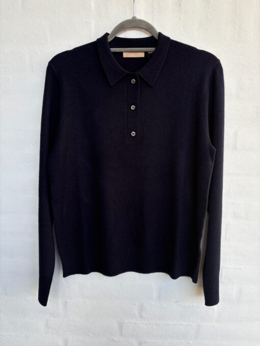 Rue de Tokyo – Kura Merino Wool Polo, Navy - Billede 3