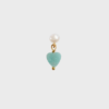STINE A Ørering med Grøn Sten – 18K Forgyldt Sterling Sølv | Elegant Statement