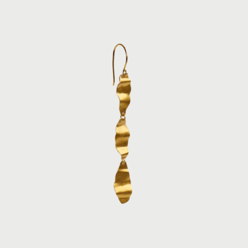Elegant STINE A hængende ørering i 18 karat forgyldt sterling sølv. Tidløst og sofistikeret design, perfekt til hverdag og fest. Fri fragt over 499 DKK.