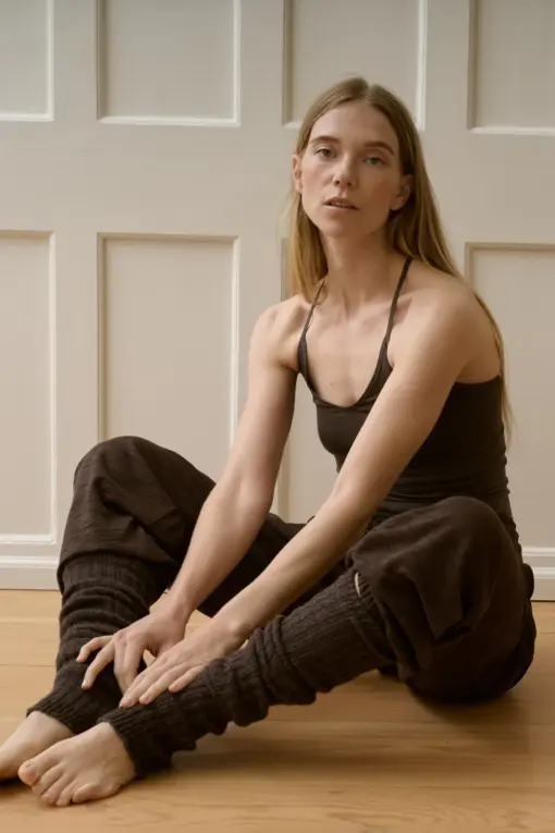 Moshi Moshi Mind – Zen Sweatpants, Dark Brown - Billede 7