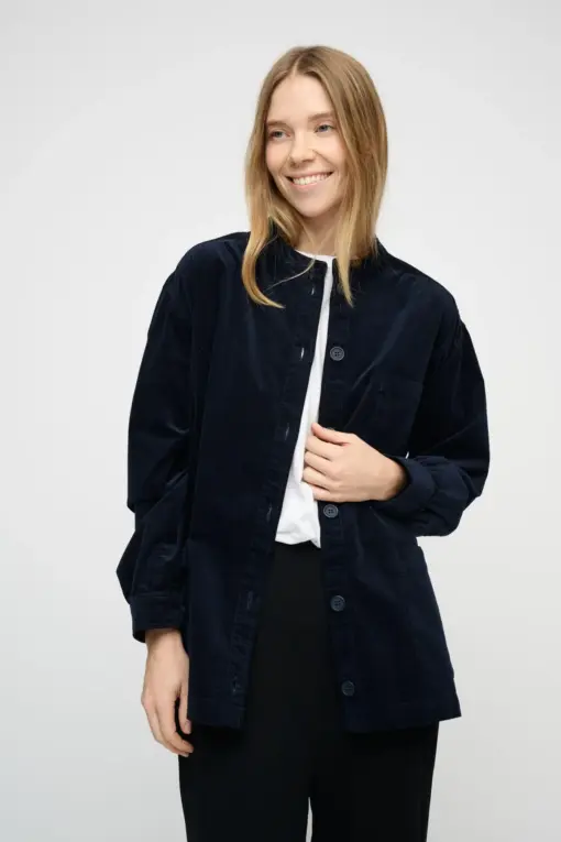 Moshi Moshi Mind - Tales Shirt Corduroy, Dark Navy - Billede 6