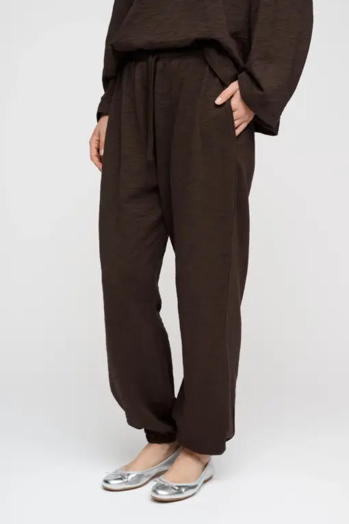 Moshi Moshi Mind – Zen Sweatpants, Dark Brown - Billede 3