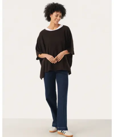 Alternative view of Part Two – Tilanna Poncho Cape, Brun