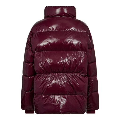 Co'couture - Glossy Puffer Jacket, Plum - Billede 6